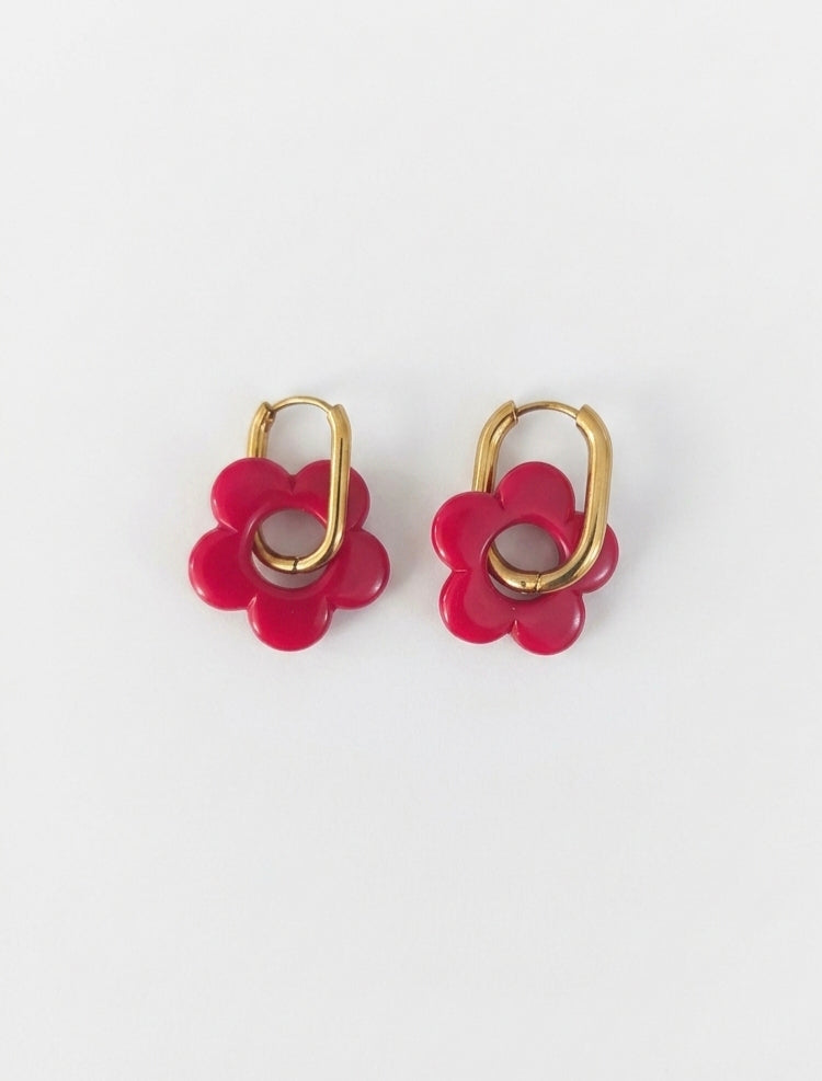 Boucles d'oreilles : ROUGE
