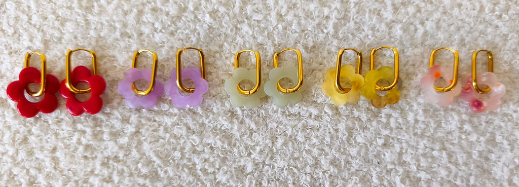 Boucles d'oreilles : FLEURS
