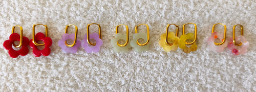 Boucles d'oreilles : FLEURS